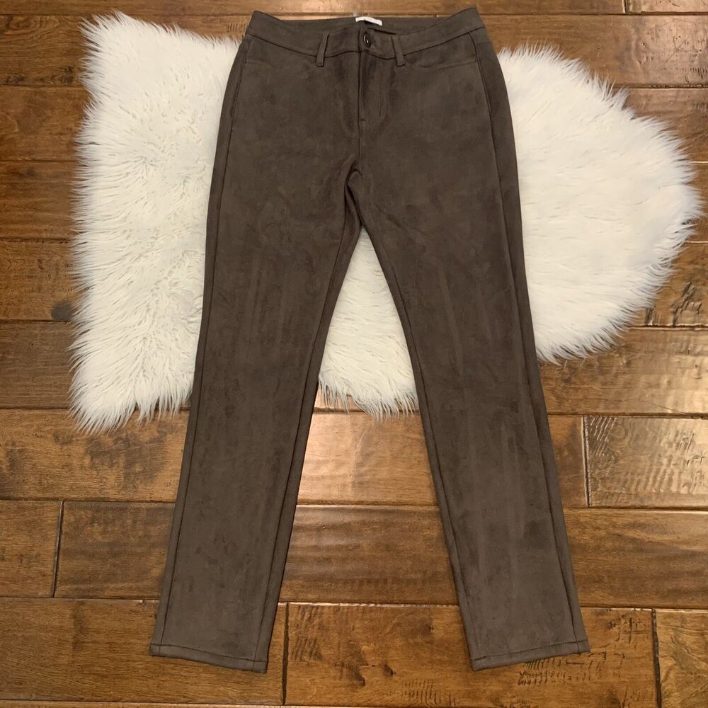 Pure Jill Womens Pants Sand Washed Tapered Size 4 Brown Pockets Soft